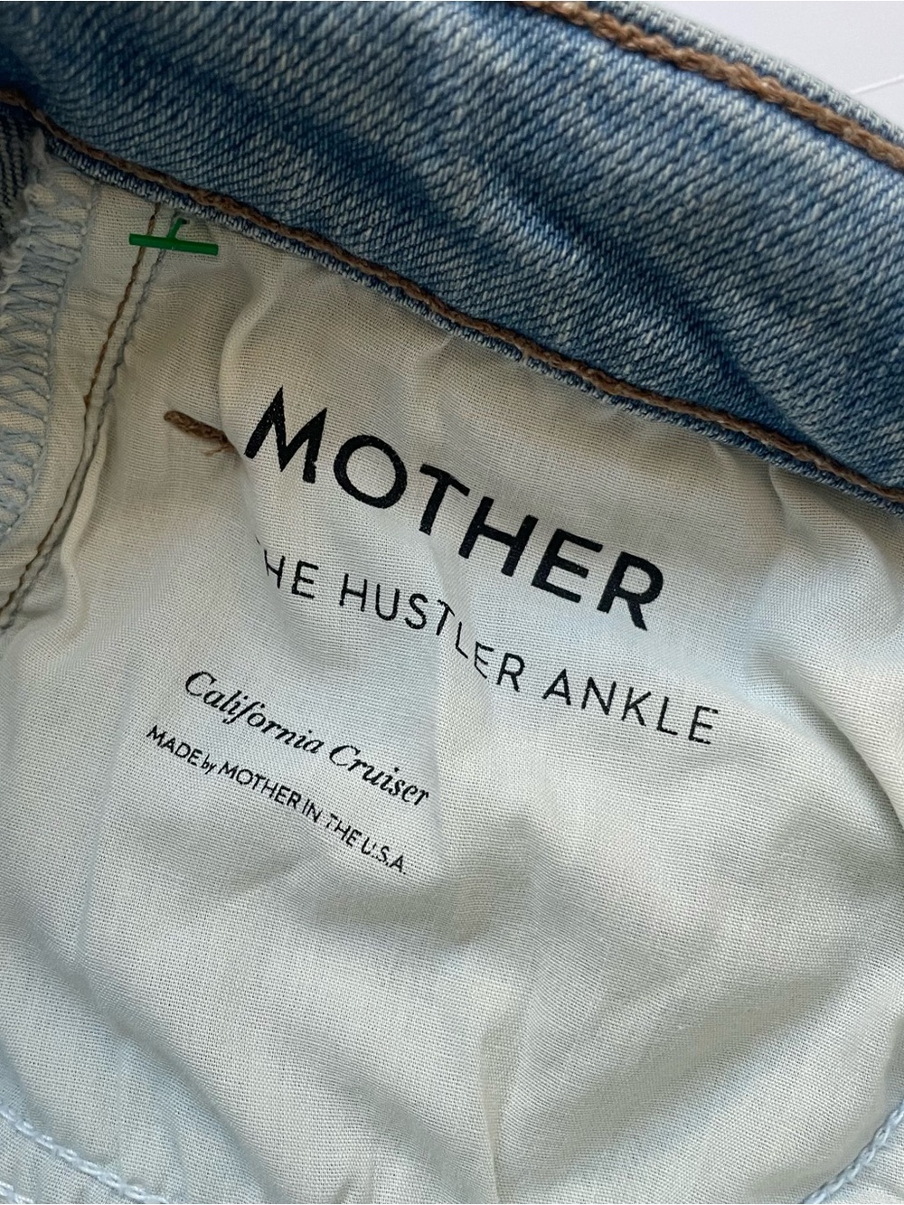 MOTHER The Hustler Ankle Jean Light Blue Straight/Flare Leg Jeans - Picture 12 of 16